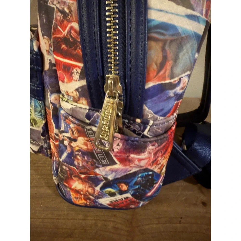 Loungefly Star Wars Original Trilogy Movie Poster Collage Mini Backpack‎ Blue
